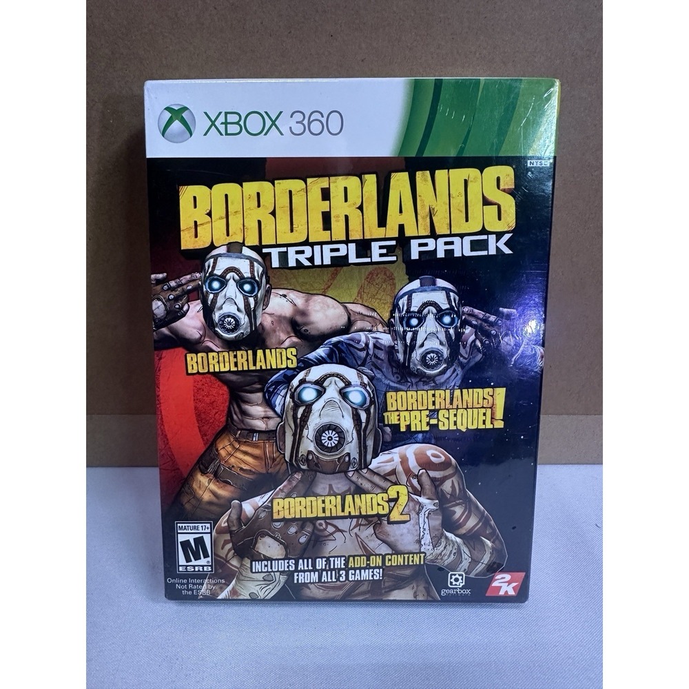 XBOX 360 Borderlands Triple Pack Factory Sealed